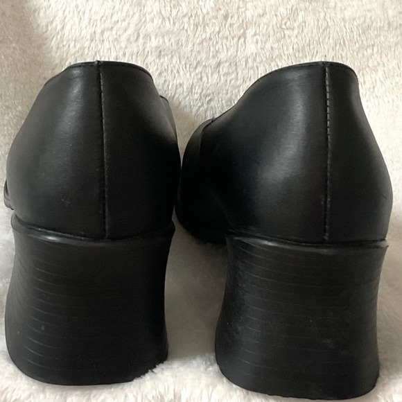 Black SHOES FOR CREWS Leather Minimalist Comfort Mid Block Heel Work Pumps Sz 6 - Picture 8 of 12